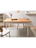 Beliani Esszimmertisch HOUSTON in Weiß/Braun - (W) 90 x (H) 76 x (L) 120 cm