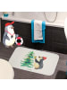 Mr. & Mrs. Panda Duschvorleger Pinguin Weihnachtsbaum ohne Spruch in Weiß