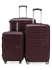 Hauptstadtkoffer Mitte - Kofferset 3 Trolleys Erweiterung Hartschale Gepäck-Set in Burgund