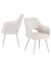 DUBI Möbel 2er-Set: Esszimmerstuhl THOMAS-MOMO in Weiß - (B)57 x (H)86 x  (T)63 cm