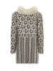 faina Damen Strickjacke in Wollweiss Schwarz