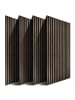 relaxdays 4 x Akustikpaneele in Dunkelbraun - (B)60 x (H)120 cm