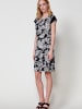 KOROSHI Tropisches print-kleid in kurzer lÃ¤nge in SCHWARZ