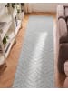 Beliani Läufer MITCHELL in Grau - (W) 80 x (L) 300 cm