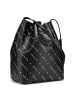 LIEBESKIND BERLIN Monogram Beuteltasche Leder 40 cm in black
