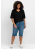 sheego Jeansbermudas in blue denim