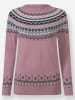 WITT WEIDEN Jacquard-Pullover in mauve-marine-gemustert