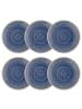 Butlers Teller SUMATRA 6er-Set in Blau