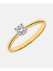 Diamant L'éternel Verlobungsring aus 750 Gelbgold mit 18 Karat Diamant
