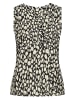 Cloud5ive Cloud5ive V-Neck Top with aop animal print in beige/black