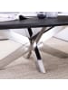 home24 Couchtisch MAHSA in Mango Schwarz / Edelstahl