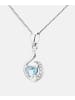 Diamant L'éternel Halskette aus 375 Weißgold mit 0.31 Karat Diamant mit Topas