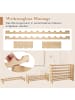 COSTWAY Weinregal Holz stapelbar 101 x 29 x 73 cm in Braun