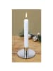 Novaliv 12er-Set Stabkerzenhalter Metall Silber 10x5cm weihnachtliche Tischdek in Silber