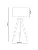 näve Stehleuchte "TRIPOD" in grau - (L)28 cm x (B)28 cm x (H)61.5 cm