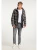 MO Herren Glencheck-Jacke in Schwarz Weiss