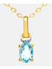 Diamant L'éternel Halskette mit Anhänger aus 375 Gelbgold mit Topas
