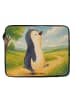 Mr. & Mrs. Panda Laptop Tasche Pinguin mHerzieren Design ohne S... in Weiß