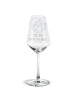 Mr. & Mrs. Panda Weißwein Glas Otter Herz mit Spruch in Transparent