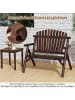 COSTWAY 2-Sitzer Gartenbank Holz bis 300 kg belastbar in Braun