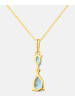 Diamant L'éternel Kette mit Anhänger, mit Blautopas, 375 Gelbgold