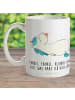 Mr. & Mrs. Panda Tasse Einhorn Schnuller mit Spruch in Weiß