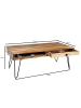 FineBuy Couchtisch in Braun / Akazie / 60x110x40
