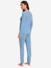 Hanro Pyjama Natural Elegance in bluebird melange