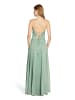 Vera Mont Abendkleid mit Wasserfallausschnitt in Foggy Green