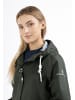 DreiMaster Damen Regenjacke Mit Innenprint in Dunkeloliv