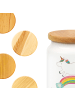 Mr. & Mrs. Panda Teedose Einhorn Regenbogen mit Spruch in Weiß