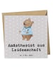 Mr. & Mrs. Panda Geschenkkarte Anästhesist Leidenschaft mit Spruch in Grau Pastell