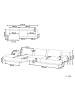 Beliani Ecksofa MARIFERD in Braun/Schwarz - (W) 316 x (H) 79 x (L) 146 cm rechtsseitig