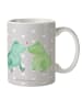 Mr. & Mrs. Panda Trinkbecher Frosch Liebe ohne Spruch in Grau Pastell