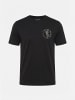 KOROSHI Crew t-shirt baumwolle druck-emb in anthrazit