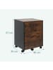 relaxdays Rollcontainer in Braun/ Schwarz - (B)40 x (H)57 x (T)40 cm