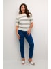 Kaffe Strickpullover KAlizza Regular fit in Chalk/GreyMel. Bold Stripe