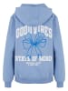 Mister Tee Mister Tee Good Vibes Bow Ladies Fluffy Hoody in powderblue