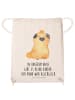 Mr. & Mrs. Panda Beutel Rucksack Mops Krone mit Spruch in Creme
