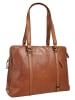 SPIKES & SPARROW Shopper LAPTOP SHOULDERBAG echt Leder in cognac