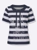Sieh an! Kurzarmshirt in marine-weiß-geringelt
