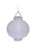 STAR Trading LED Solar Lampion f. Balkon Terrasse Garten  25cm Sensor m. Haken weiß