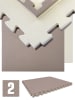 eyepower 2 x 25mm Bodenschutz-Matte 90x90cm Beige Braun braun