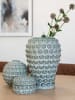House Nordic Vase BUBBLES Blau Keramik 14x15 cm