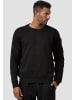 EGOMAXX Sweatshirt Pullover ohne Kapuze mit Armtasche in Schwarz