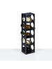 relaxdays 2 x Weinregal in Schwarz - (B)14 x (H)53 x (T)12 cm