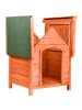tectake Hundehaus, 72 x 65 x 83 cm, gefertigt aus lasiertem Holz, wetterfest