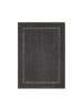 KADIMA DESIGN Teppich Outdoor Waschbar Einfarbig ALSTER Strapazierfähig OEKO-TEX in Schwarz