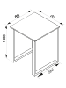 VCM  Holz Bartisch Stehtisch Tisch Tresen Xona 80x80 cm in Schwarz / Weiß