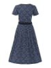 Berwin Baumwolldruck-Kleid mit kurzem Arm